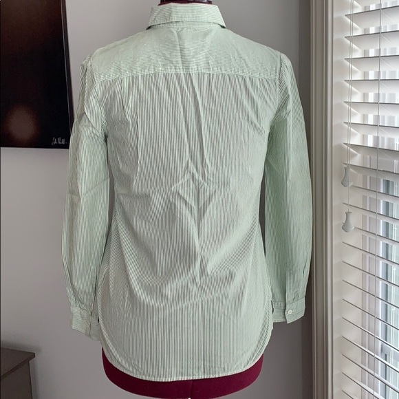 Green and white striped button-down - Picture 9 of 9